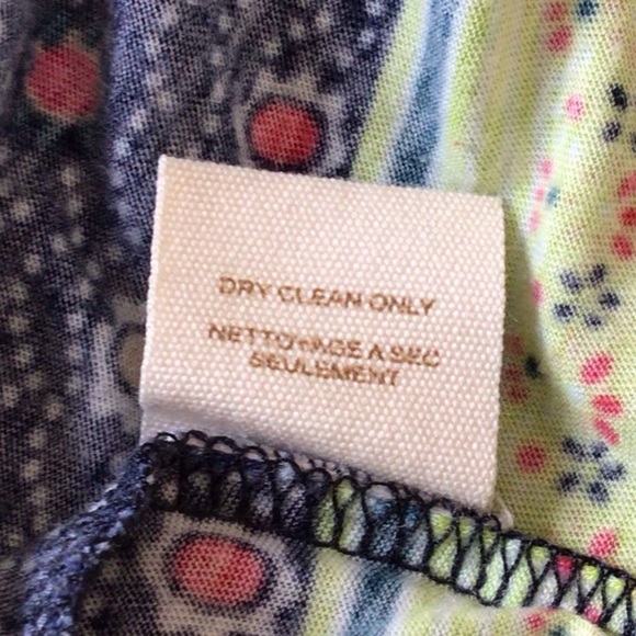 FREE PEOPLE Blue Geo Print Crochet Trim Babydoll Top - Picture 5 of 10